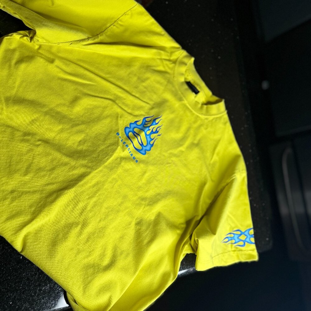 Balenciaga Yellow Burning Unity T Shirt